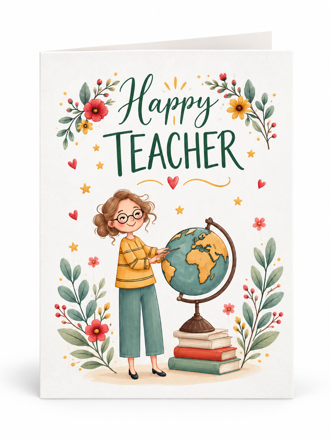 Happy Teacher Greeting Card Happy Teacher Greeting Card